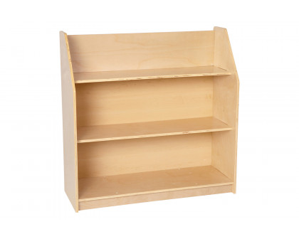 BLNK - Hercules Natural Wooden 3 Shelf Book Display with Safe