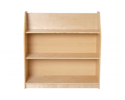 BLNK - Hercules Natural Wooden 3 Shelf Book Display with Safe