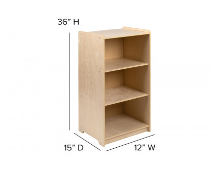 BLNK - Hercules Wooden 3 Section School Classroom Storage Cabinet