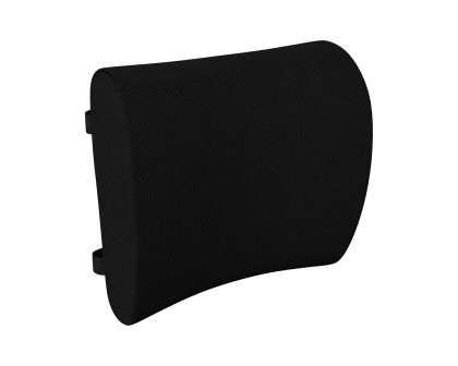 BLNK - Rey Black Lumbar Support Pillow with Adjustable Straps and CertiPUR-US Certified Memory Foam