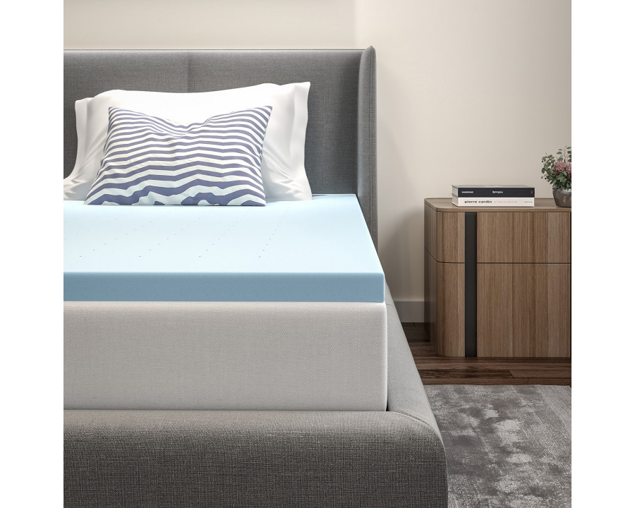 BLNK Capri Comfortable Sleep 2" Cool Gel Memory Foam Mattress Topper