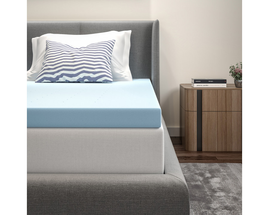 BLNK Capri Comfortable Sleep 3" Cool Gel Memory Foam Mattress Topper - Twin Size