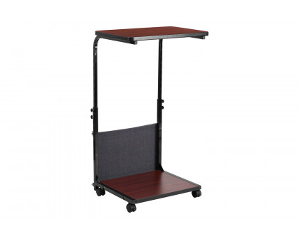 BLNK - Stand-Up Mahogany Computer Ergonomic Desk with Removable Pouch