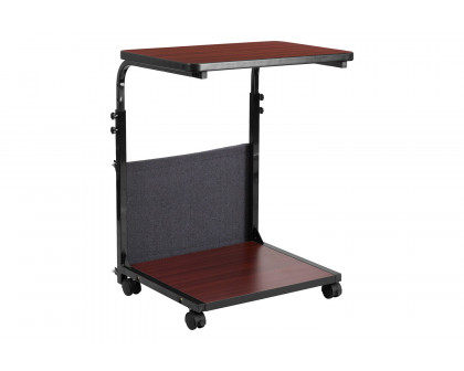 BLNK - Stand-Up Mahogany Computer Ergonomic Desk with Removable Pouch