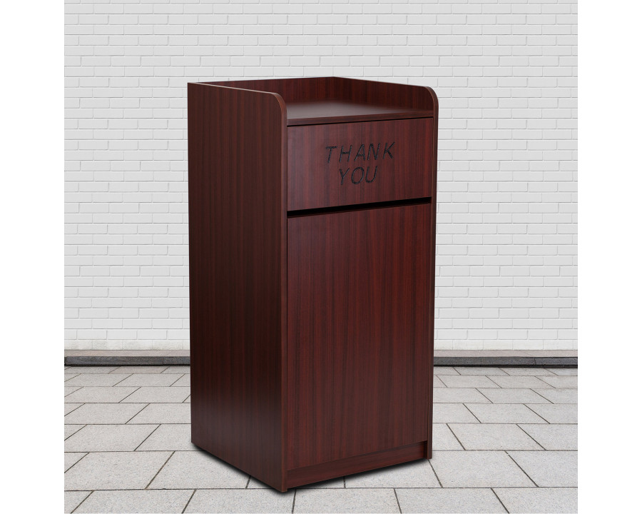 BLNK Sony Laminate Tray Top Receptacle - Mahogany