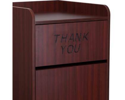 BLNK Sony Laminate Tray Top Receptacle - Mahogany