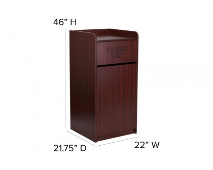 BLNK Sony Laminate Tray Top Receptacle - Mahogany