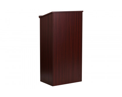 BLNK Mysta Laminate Stand-Up Lectern - Mahogany