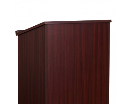 BLNK Mysta Laminate Stand-Up Lectern - Mahogany