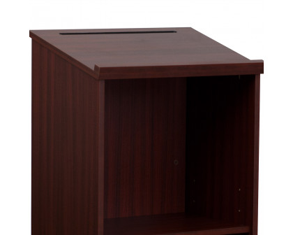 BLNK Mysta Laminate Stand-Up Lectern - Mahogany