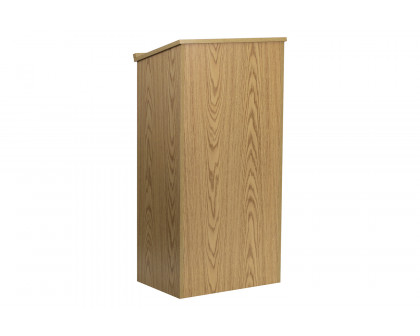 BLNK Mysta Laminate Stand-Up Lectern - Oak