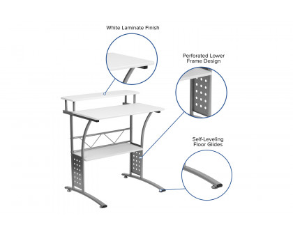 BLNK Clifton Computer Desk - White