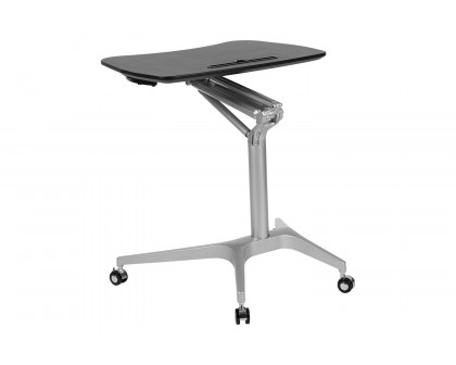 BLNK Gia Mobile Stand-Up Computer Ergonomic Desk - Black