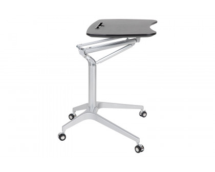 BLNK Gia Mobile Stand-Up Computer Ergonomic Desk - Black