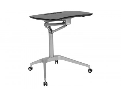 BLNK Gia Mobile Stand-Up Computer Ergonomic Desk - Black