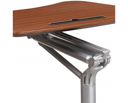 BLNK Gia Mobile Stand-Up Computer Ergonomic Desk - Mahogany