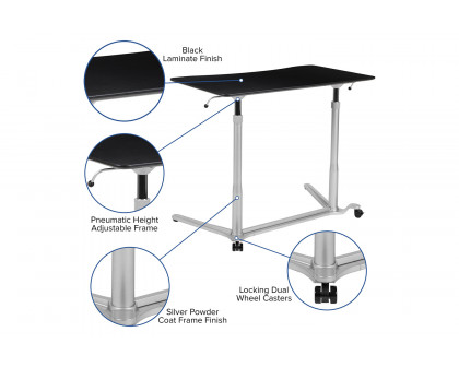 BLNK Merritt Stand-Up Computer Ergonomic Desk - Black