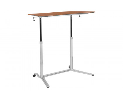 BLNK Merritt Stand-Up Computer Ergonomic Desk - Cherry