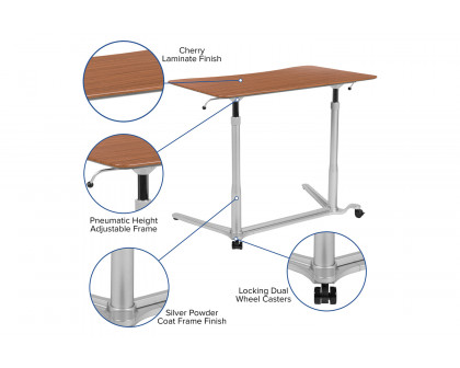 BLNK Merritt Stand-Up Computer Ergonomic Desk - Cherry