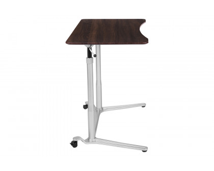 BLNK Merritt Stand-Up Computer Ergonomic Desk - Dark Wood Grain