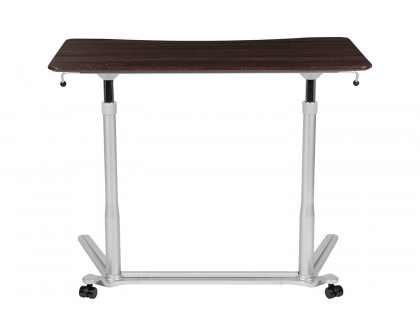 BLNK Merritt Stand-Up Computer Ergonomic Desk - Dark Wood Grain