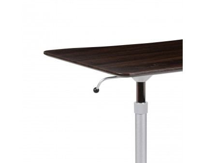 BLNK Merritt Stand-Up Computer Ergonomic Desk - Dark Wood Grain