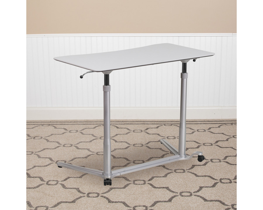 BLNK Merritt Stand-Up Computer Ergonomic Desk - Light Gray