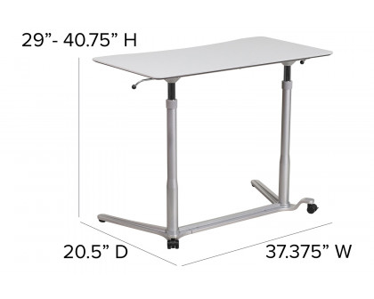 BLNK Merritt Stand-Up Computer Ergonomic Desk - Light Gray