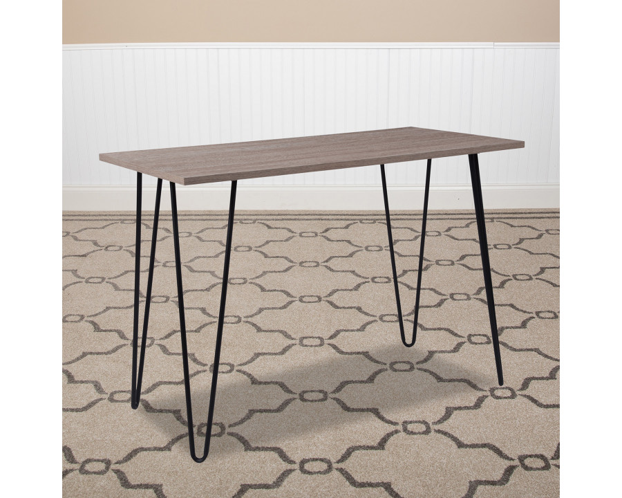 BLNK - Oak Park Collection Console Table with Black Metal Legs