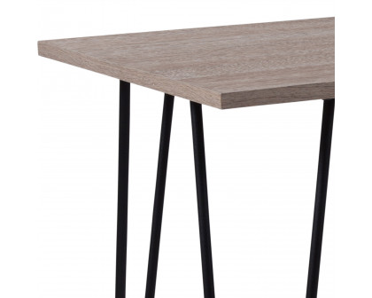 BLNK - Oak Park Collection Console Table with Black Metal Legs