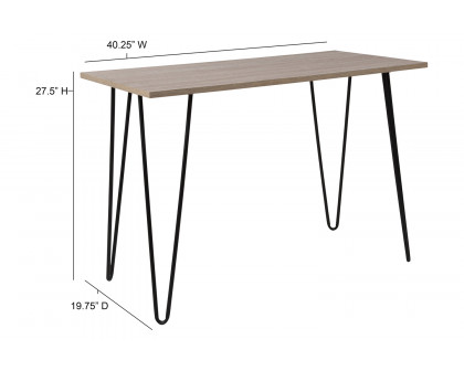 BLNK - Oak Park Collection Console Table with Black Metal Legs