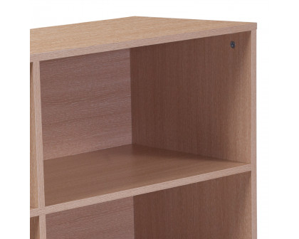 BLNK - Dudley 4 Shelf Open Bookcase Storage in Oak Wood Grain Finish