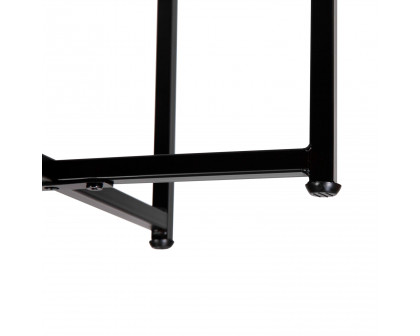 BLNK™ Hampstead Collection Modern End Table with White Laminate Top - Matte Black