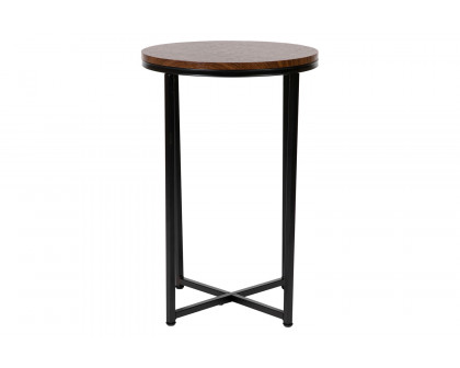 BLNK - Hampstead Collection Modern End Table with Walnut Laminate Top