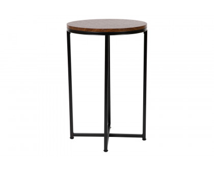 BLNK - Hampstead Collection Modern End Table with Walnut Laminate Top