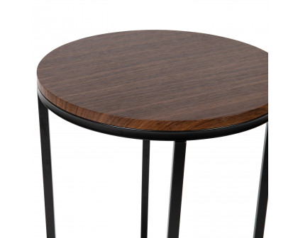 BLNK - Hampstead Collection Modern End Table with Walnut Laminate Top