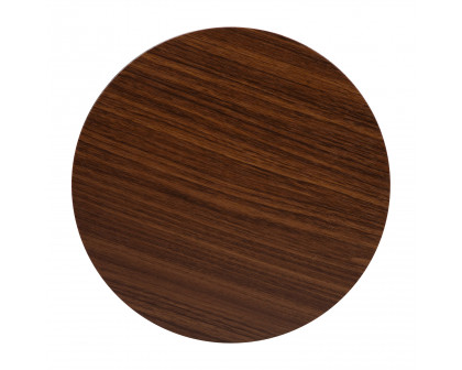 BLNK - Hampstead Collection Modern End Table with Walnut Laminate Top