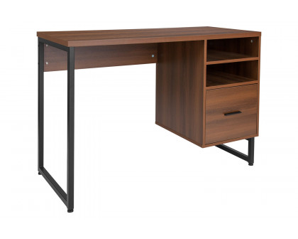 BLNK - Lincoln Collection Computer Desk in Rustic Wood Grain Finish