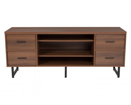 BLNK - Lincoln Collection TV Stand in Rustic Wood Grain Finish