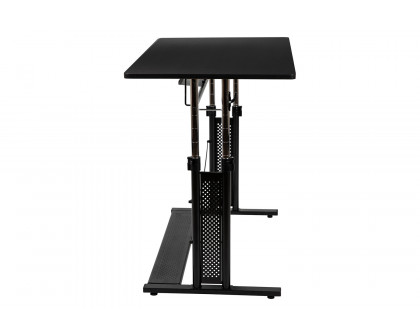 BLNK Fairway Height Adjustable Sit to Stand Home Office Desk - Black