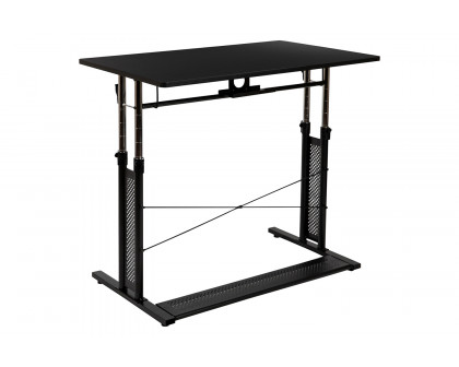 BLNK Fairway Height Adjustable Sit to Stand Home Office Desk - Black