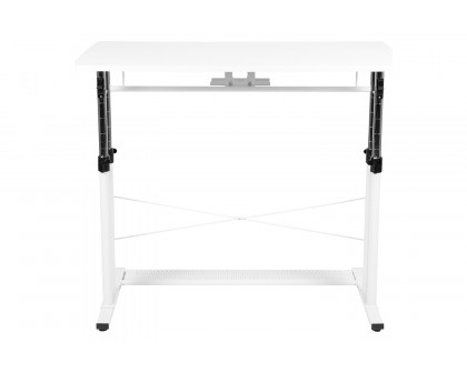 BLNK Fairway Height Adjustable Sit to Stand Home Office Desk - White