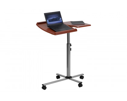 BLNK - Dunbar Angle and Height Adjustable Mobile Laptop Computer Table with Cherry Top