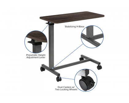 BLNK - Fenwick Adjustable Overbed Table with Wheels for Home and Hospital