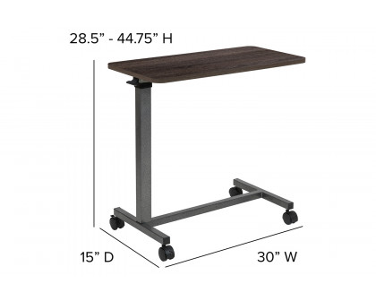 BLNK - Fenwick Adjustable Overbed Table with Wheels for Home and Hospital