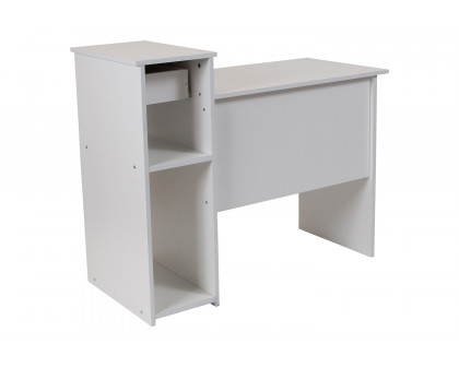 BLNK - Highland Park White Computer Desk with Shelves and Drawer