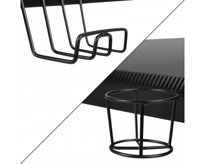 BLNK - Duncan Gaming Desk Computer Table Gamer Workstation with Headphone Holder and 2 Cable Management Holes