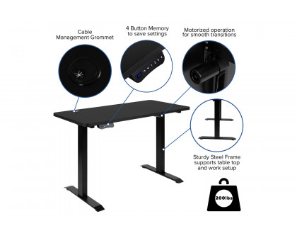 BLNK Tanner Electric Height Adjustable Standing Desk - Black