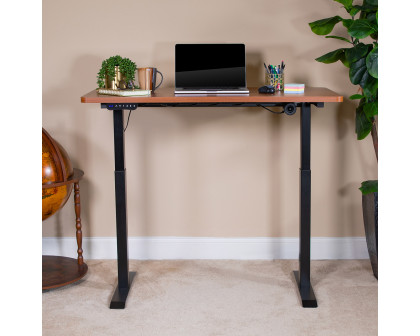 BLNK™ Tanner Electric Height Adjustable Standing Desk - Mahogany