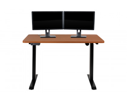 BLNK™ Tanner Electric Height Adjustable Standing Desk - Mahogany